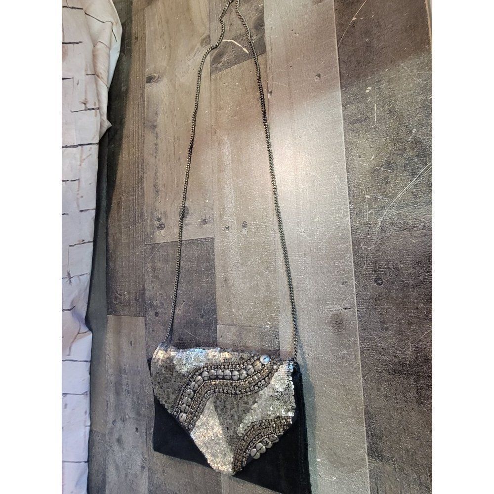 Ecote black‎ sequin purse handbag bead accessory